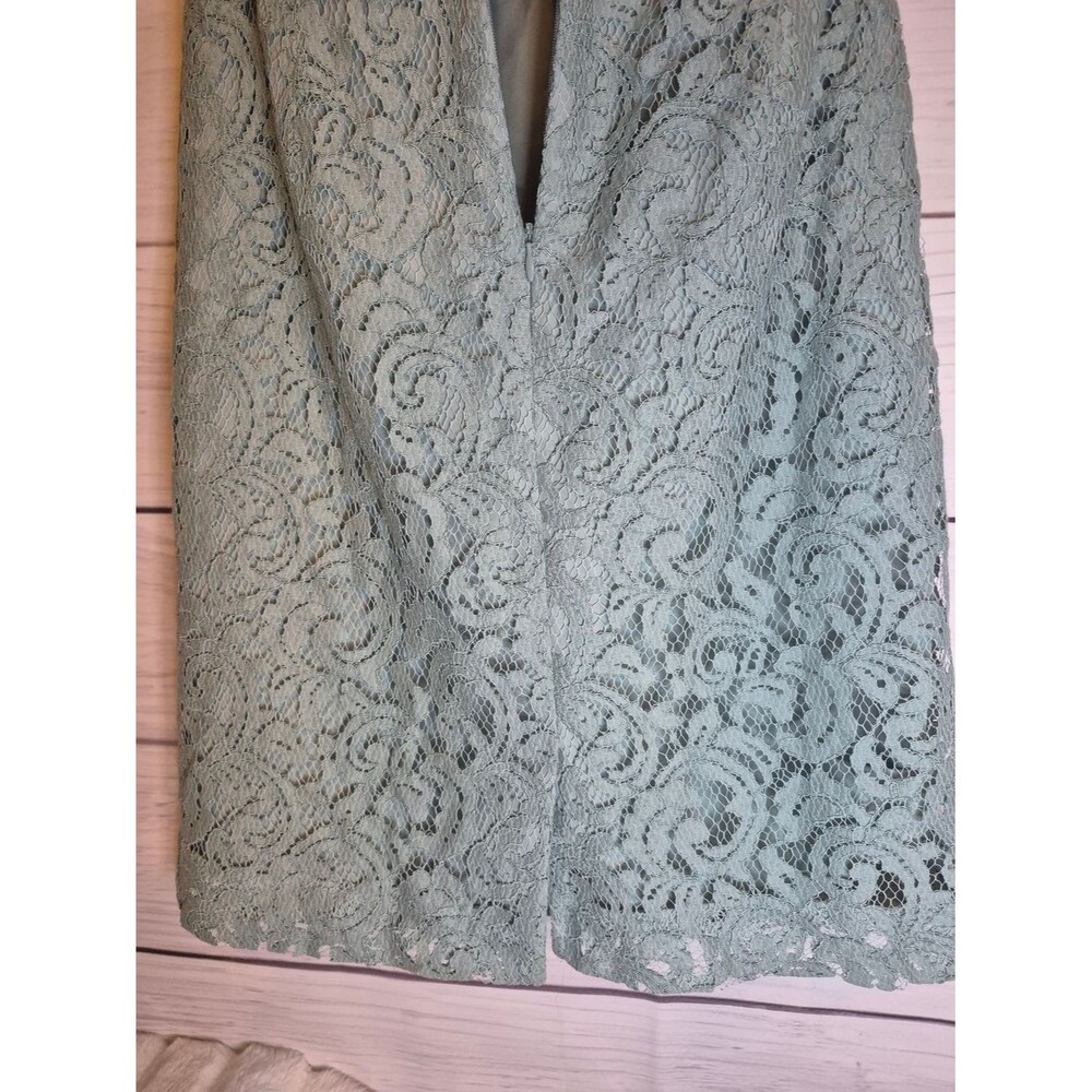 J. Crew Pamela Dress,  Leavers Lace, Shale Green Size 6 - Picture 11 of 13